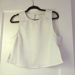 White Flowy Tank Top